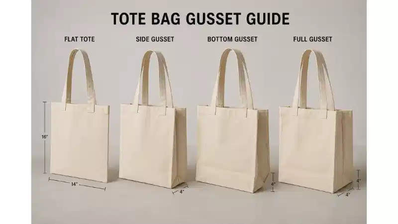 Tote Bag Gusset Daqs Spjegati: Gwida tax-Xerrej għall-Gussets tal-ġenb, tal-qiegħ u sħaħ